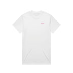 M.M.H. Awareness heavy oversized tee with pink print, worn