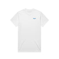 M.M.H. Awareness heavy oversized tee with blue print, worn