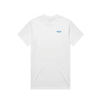 M.M.H. Awareness heavy oversized tee with blue print, worn
